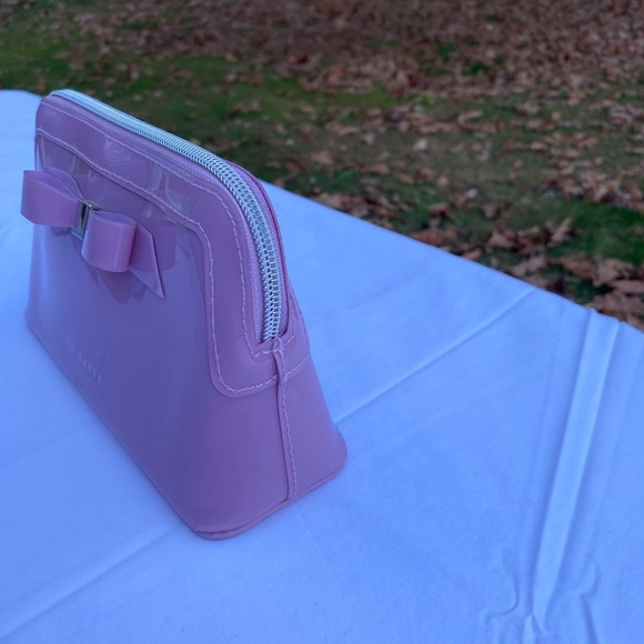 Ted Baker Clutch Pink with Bow Zippered Closure - Picture 5 of 8